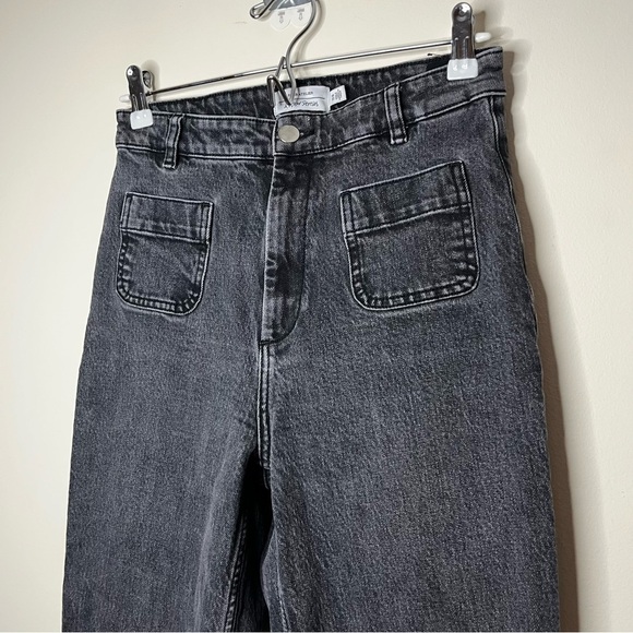 & OTHER STORIES Flared High Waisted 70s Retro Vintage Sailor Black Jeans - Picture 4 of 7